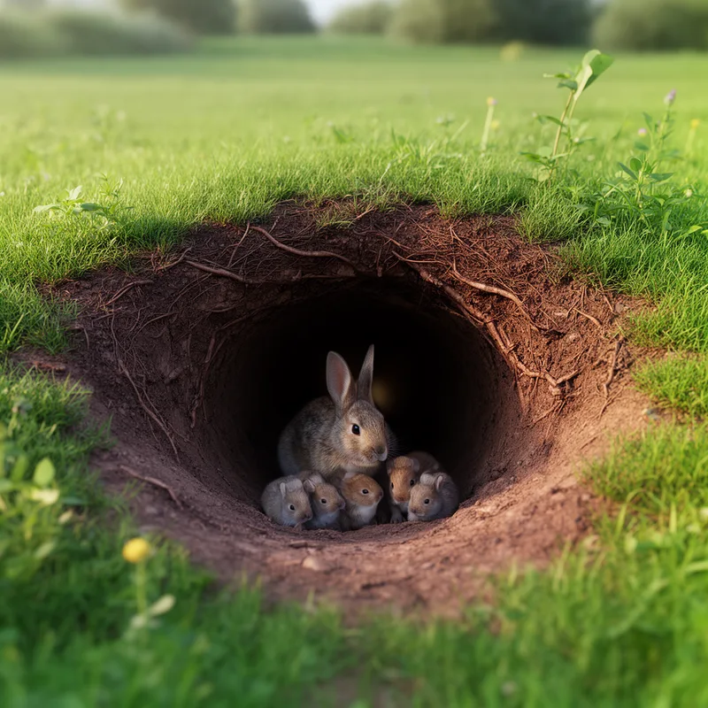 rabbit burrow