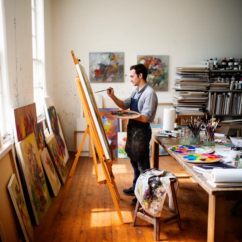 artist's workroom