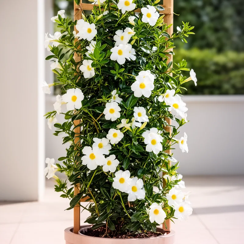 white dipladenia