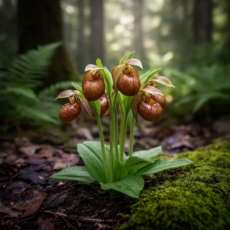 clustered lady's slipper