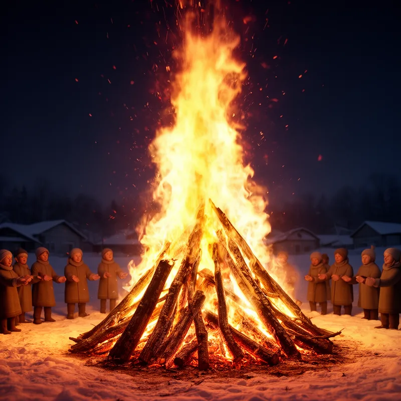 blazing fire