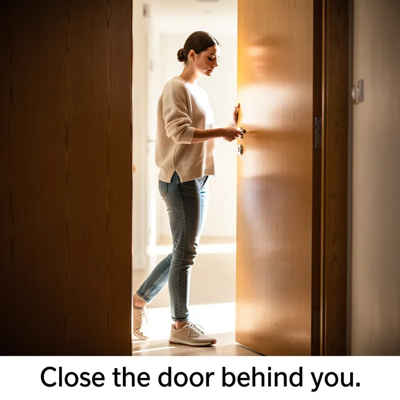 to close the door behind you