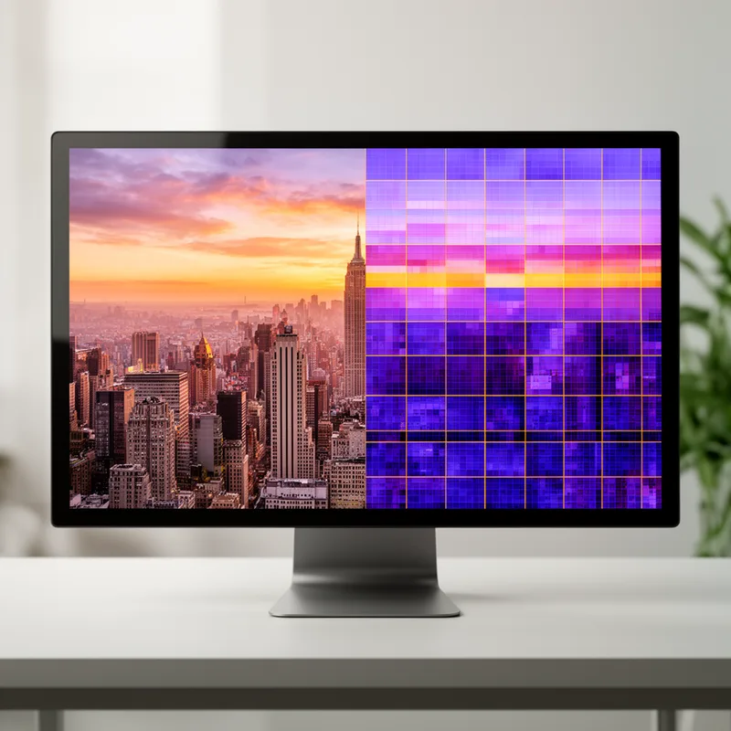 pixelated