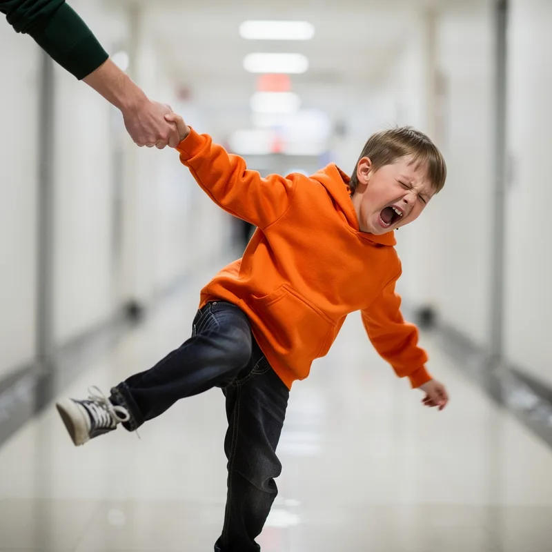 kicking and screaming