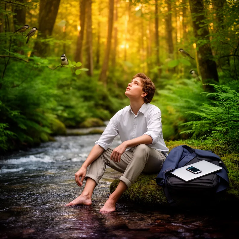 to lose oneself in nature