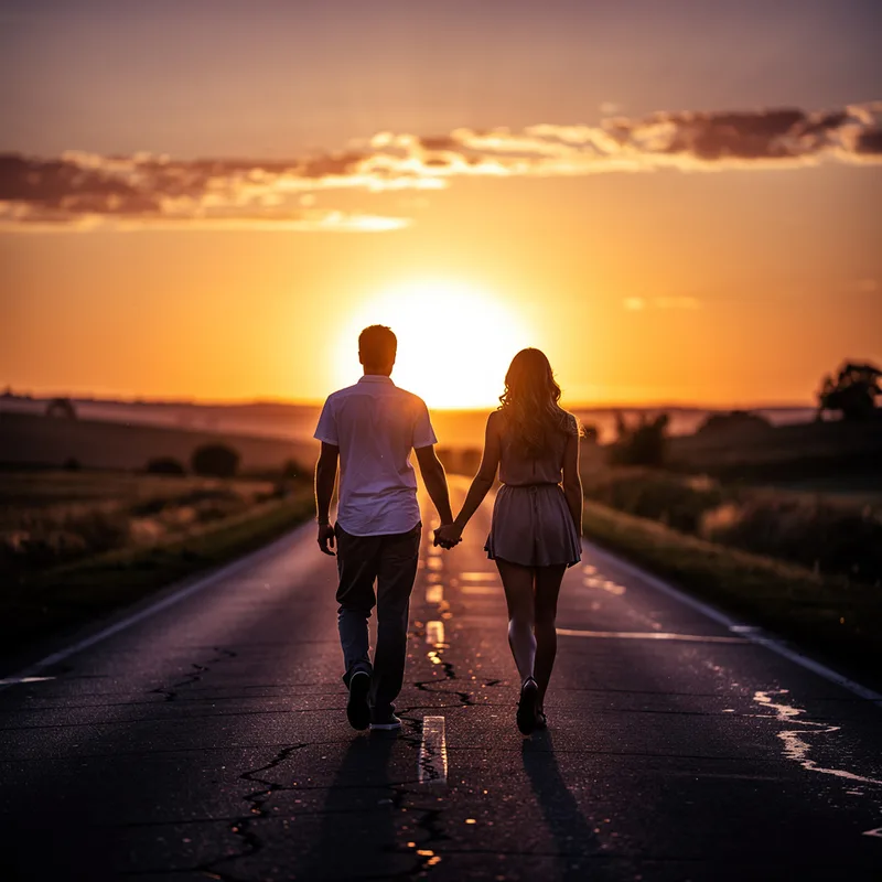 into the sunset