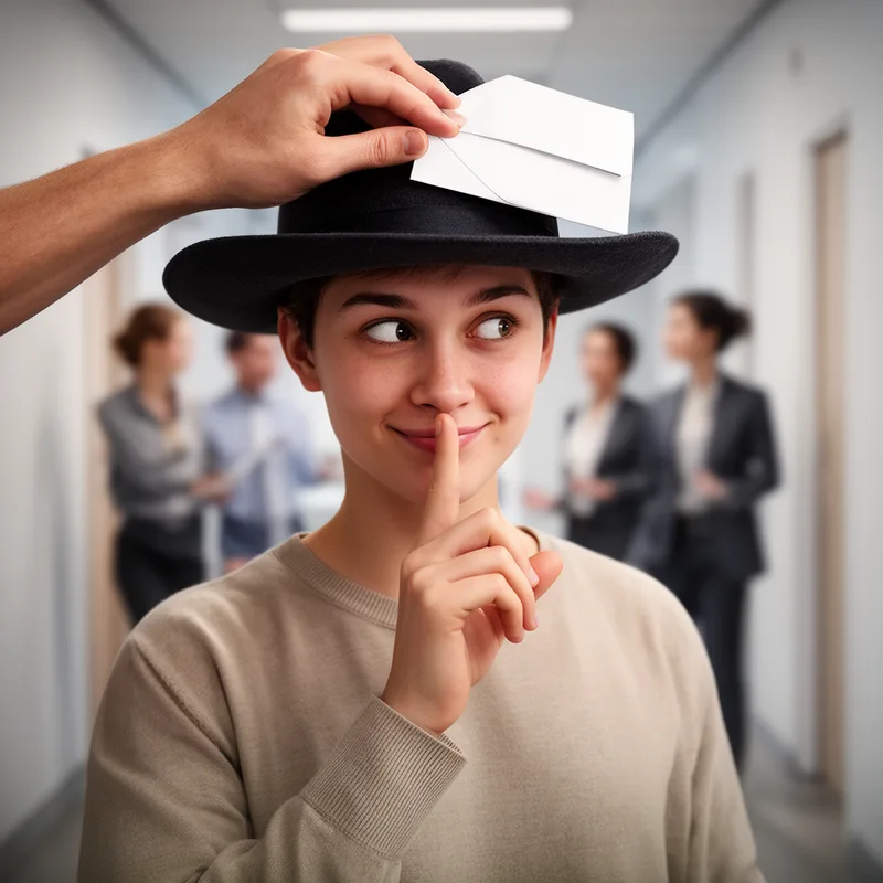 under someone's hat