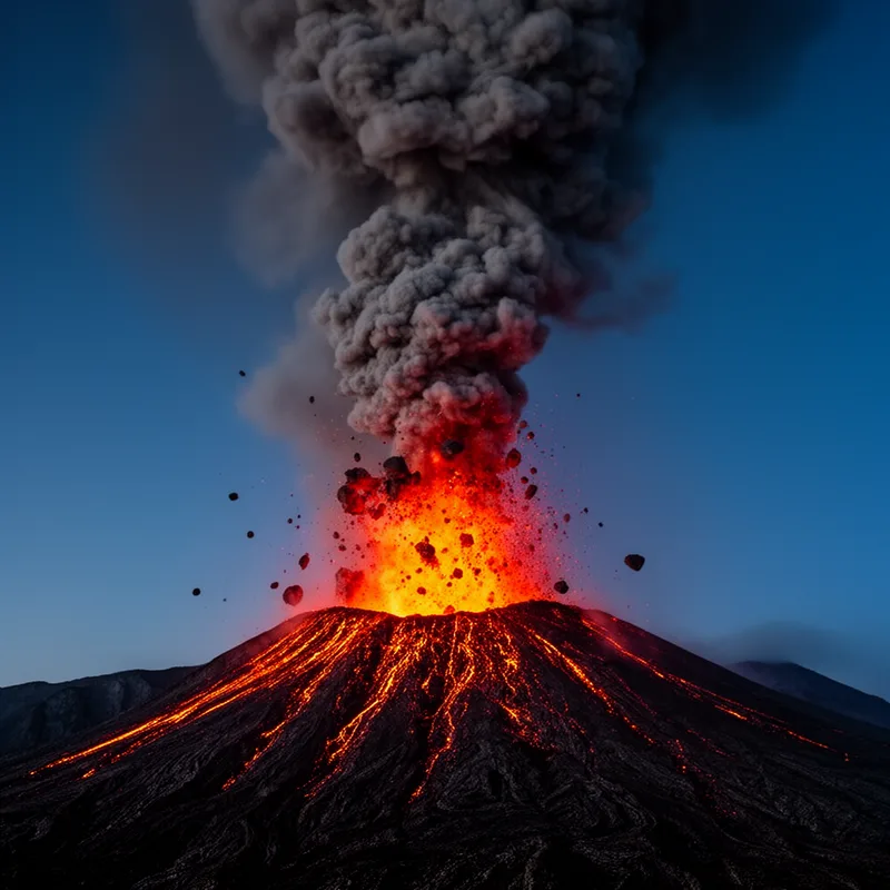 to erupt
