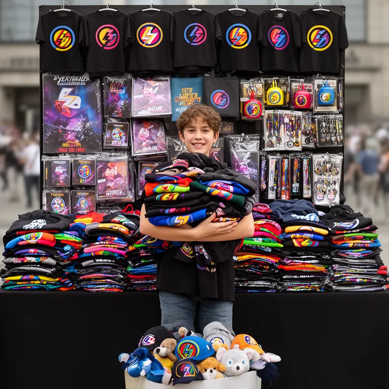 a ton of merch
