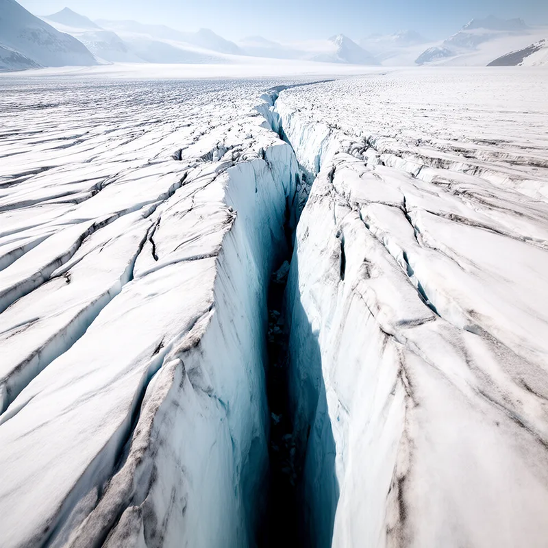 to crevassed