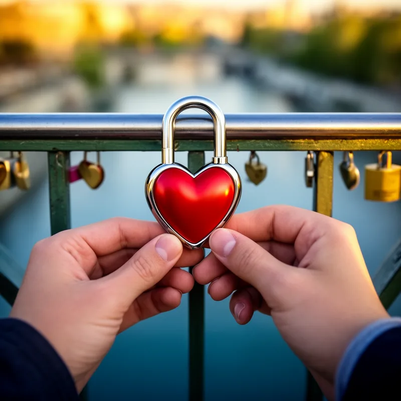 heart-shaped love-lock