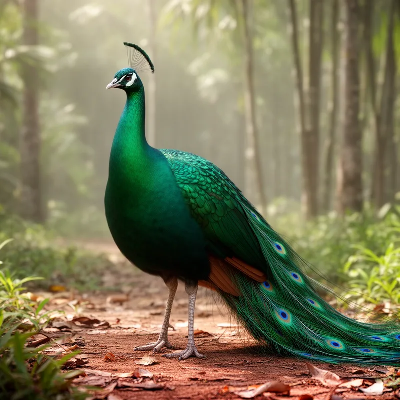 green peafowl