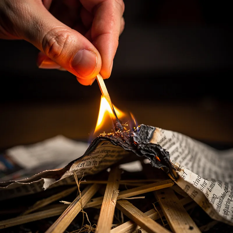 to set on fire