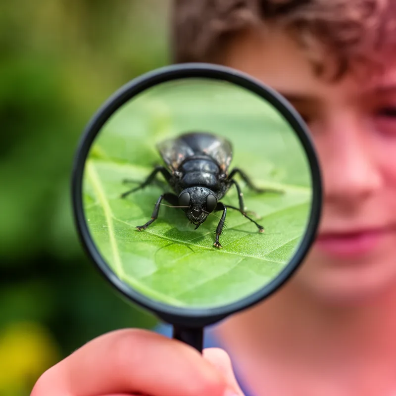 magnified