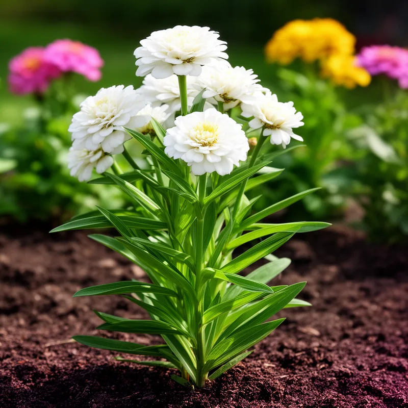 white zinnia