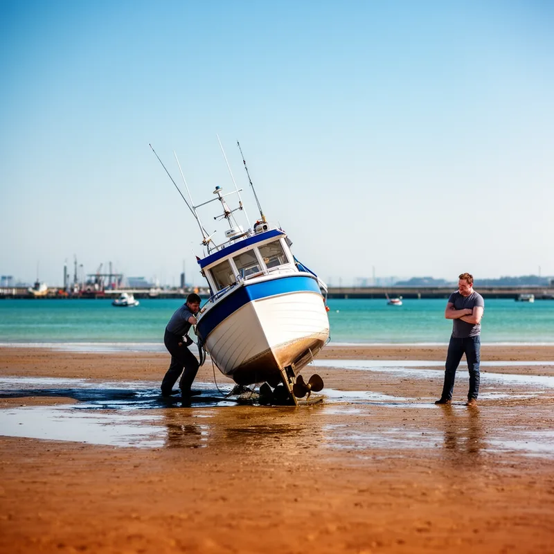 to strand the boat